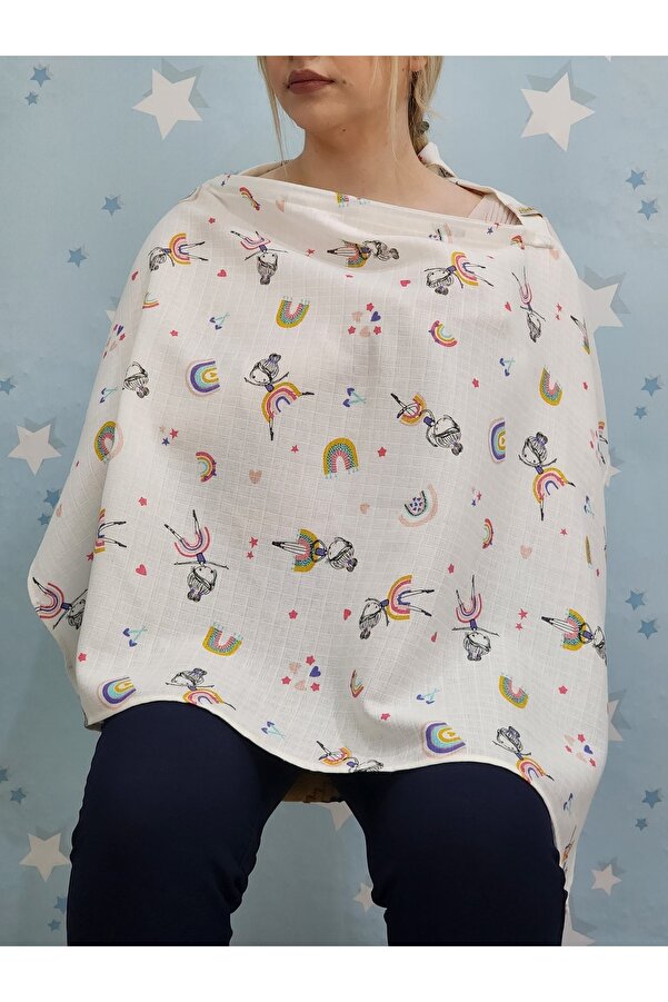 Yada Baby %100 Organik Pamuktan Müslin Balenli Emzirme Önlüğü (OEKA-TEX SERTİFİKALI)