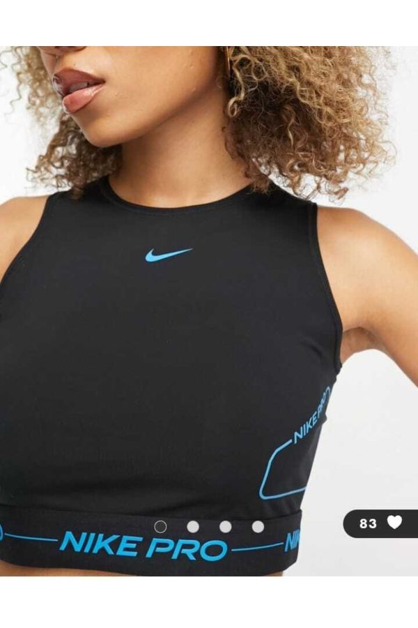 Nike Women's Pro Dri-fit Cropped Training Tank Top In Black