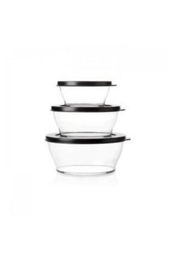Tupperware-Black Storage Container Set with Lid 1