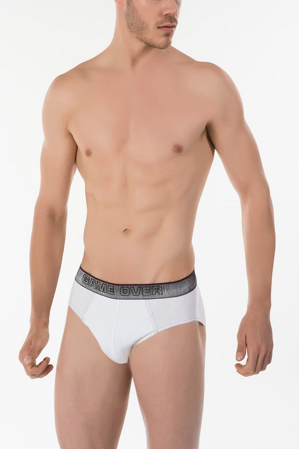 Kom-Men's White Gamma Sprint Panties 44SL55061BEY 1