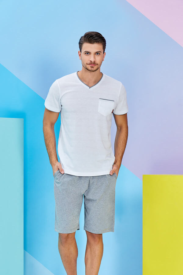 ROLY POLY-White Men's Bermuda Set - 8068 1