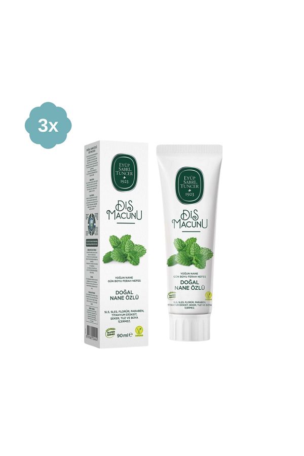Eyüp Sabri Tuncer-90 Ml x 3 Pieces Natural Mint Extract Toothpaste 1