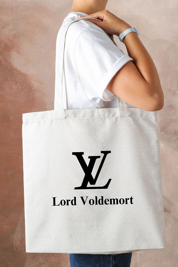 Florence Event Lv Lord Voldemort harry Potter Text Printed Linen Cloth Shoulder Bag Trendyol