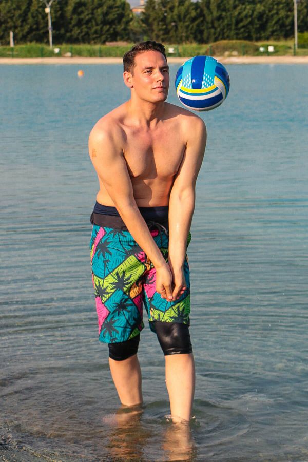 Marina Men s Navy Blue Patterned Hijab Swimsuit Swim Shorts S2109 Trendyol