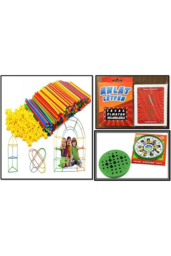 TOMBİ-X Bambu Çubukları 300 Parça - Lütfen Anlat Seti - Solo Test