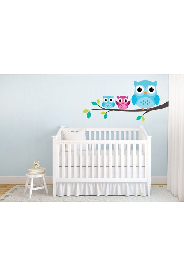 Tilki Dünyası-Mother Owl and Kids Wall Sticker 2966 1