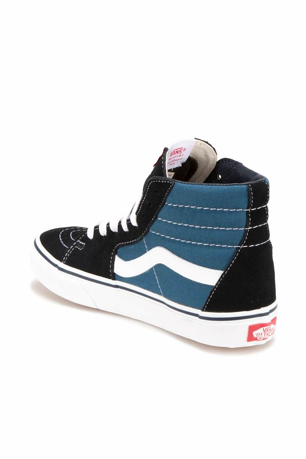 Navy blue leather vans deals