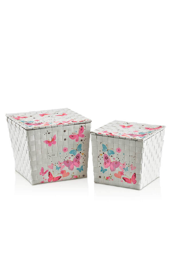Noble Life-Butterfly 2-Piece Multi-Purpose Basket with Lid - 24214101824214 1