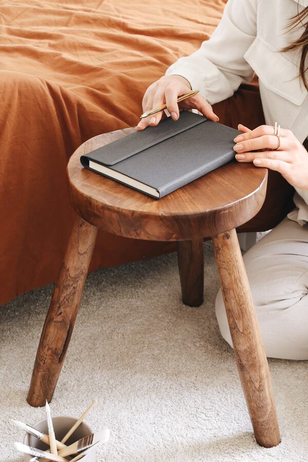 Matt Notebook-A5 15x22 Magnetic Cover Notebook Striped Smoked 1
