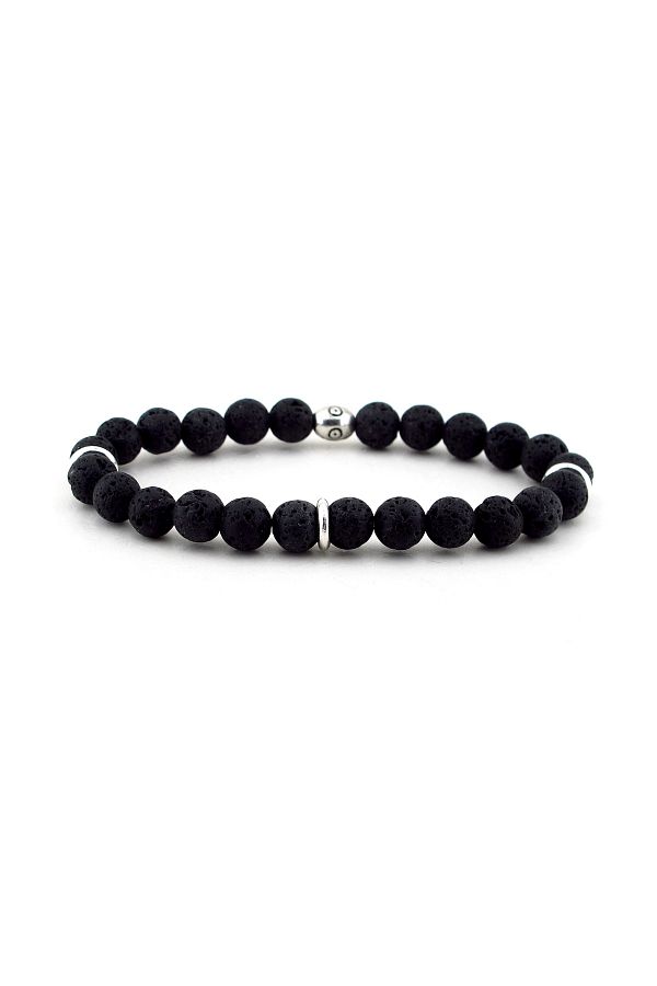 Solfera-Men's Natural Lava Stone Bracelet B695 1