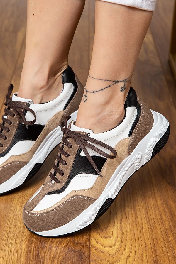 Deery Genuine Suede Mink Color Sneaker Women s Shoes Trendyol