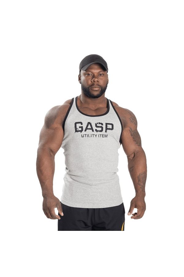 GASP-Ribbed T-back Tank Top 1