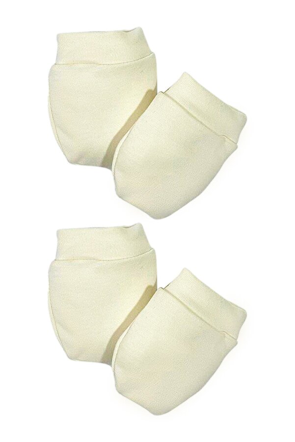 tinylamb Caramel Organik Pamuk Bebek Yenidoğan 2 Çift Eldiven Takımı-caramel Rengi