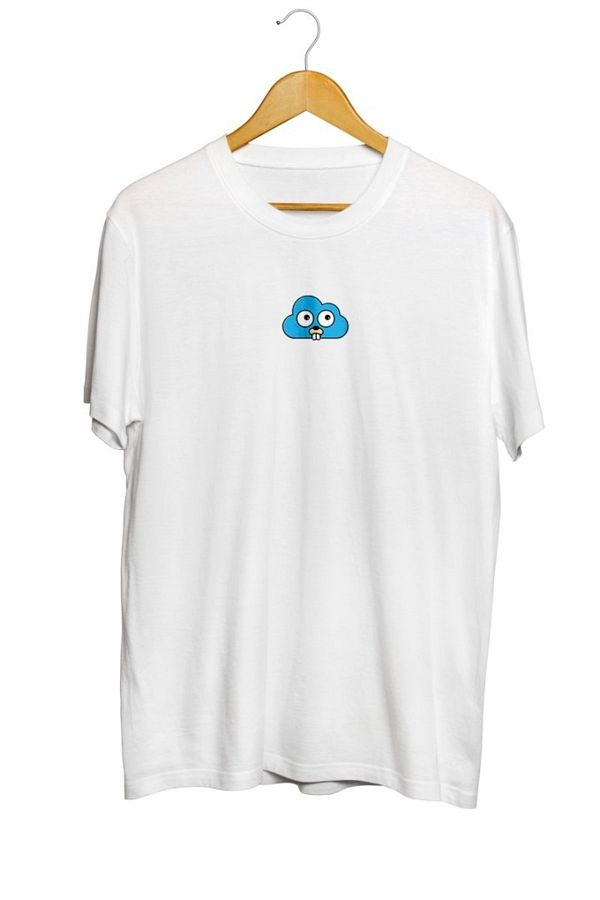 karikatürstore-Golang Gopher Cloud Printed Unisex T-Shirt 1
