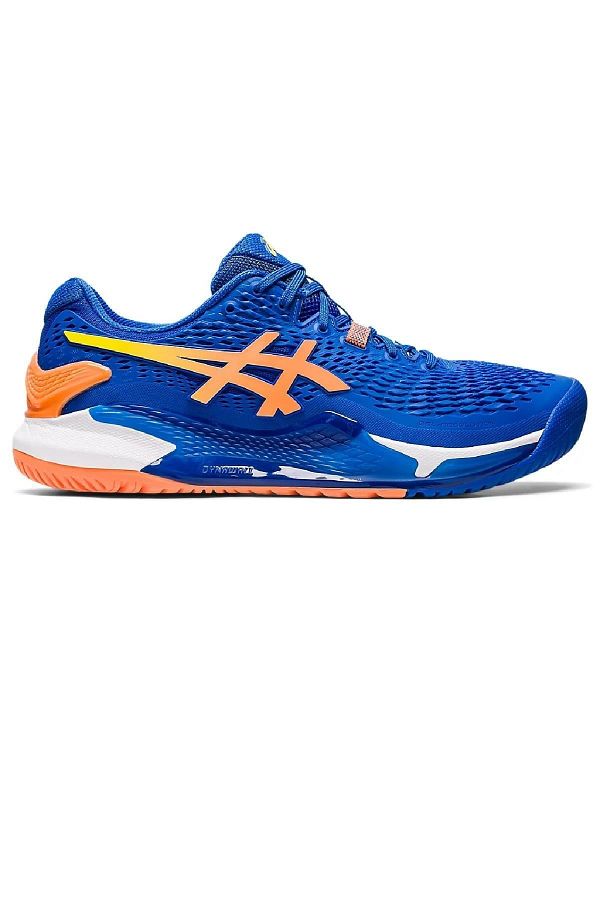 Asics Gel Resolution 9 Blue Orange Men s Tennis Shoes Trendyol