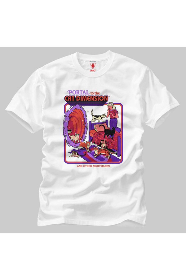 Built By Crazy-Unisex T-shirt - Portal To The Cat Dimension 1