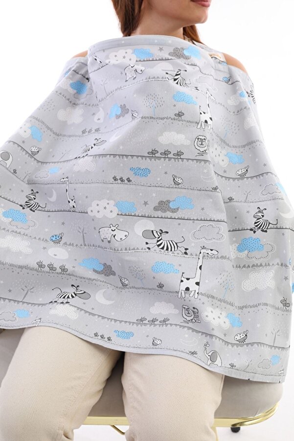 Yada Baby %100 Organik Pamuktan Poplin Emzirme Önlüğü (KUMAŞLARIMIZ SERTİFİKALIDIR)