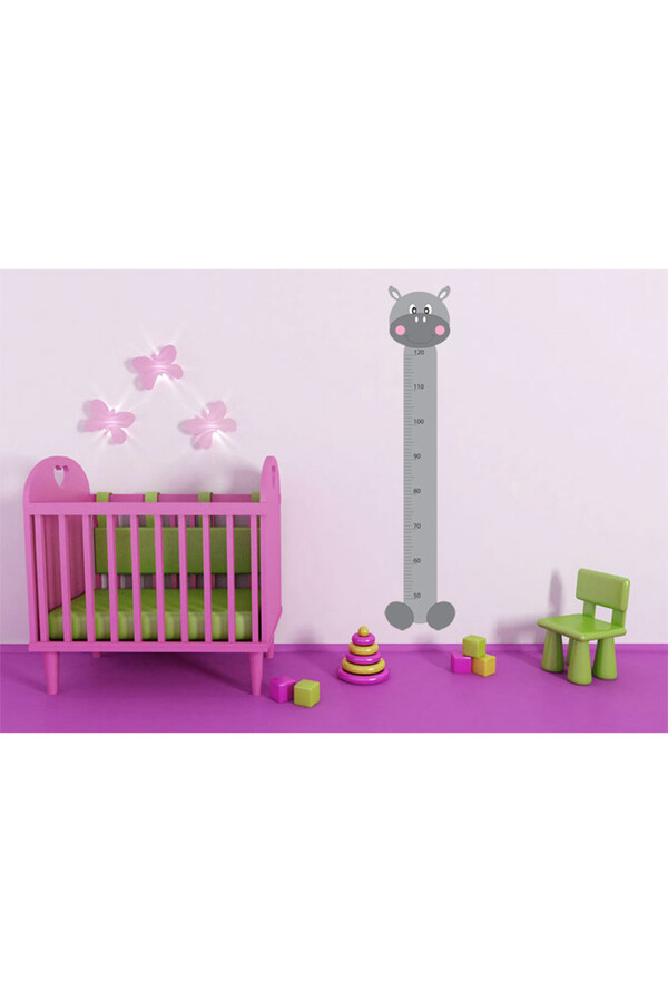 Tilki Dünyası-Cute Penguin Height Ruler Wall Sticker 1