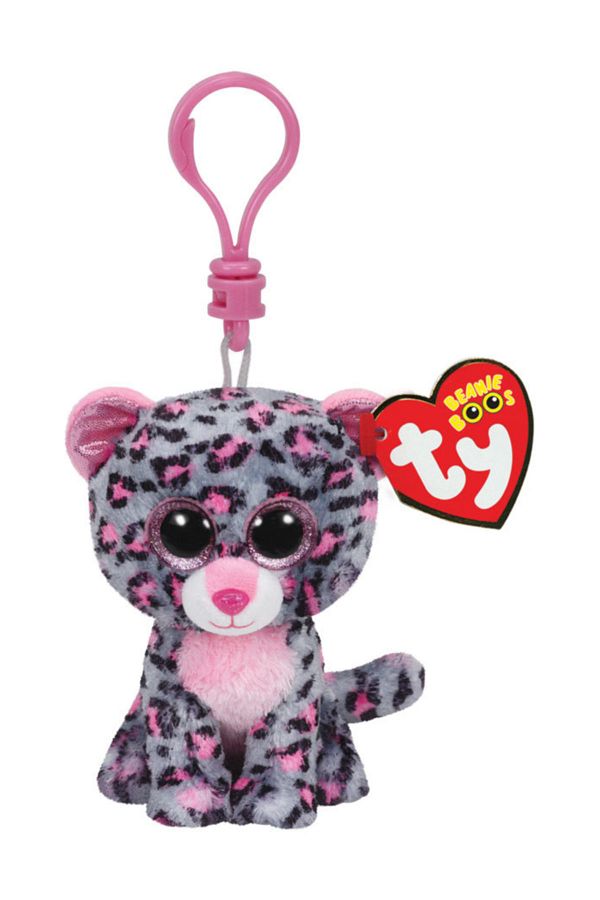 TY Beanie Boos-Ty Beanie Boo's Tasha - Leopard Patterned Plush Keychain 1