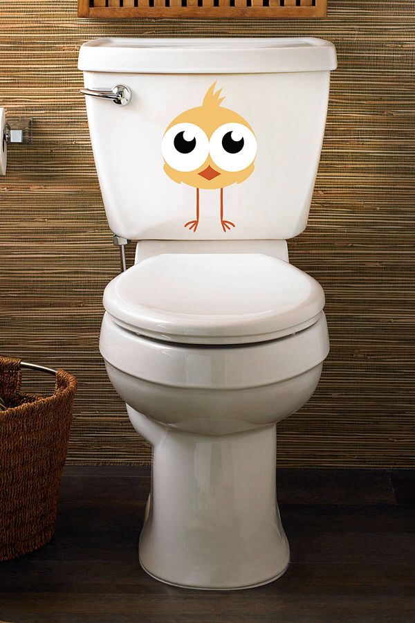Tilki Dünyası-Minnik Bird Toilet Seat and Bathroom Sticker 1