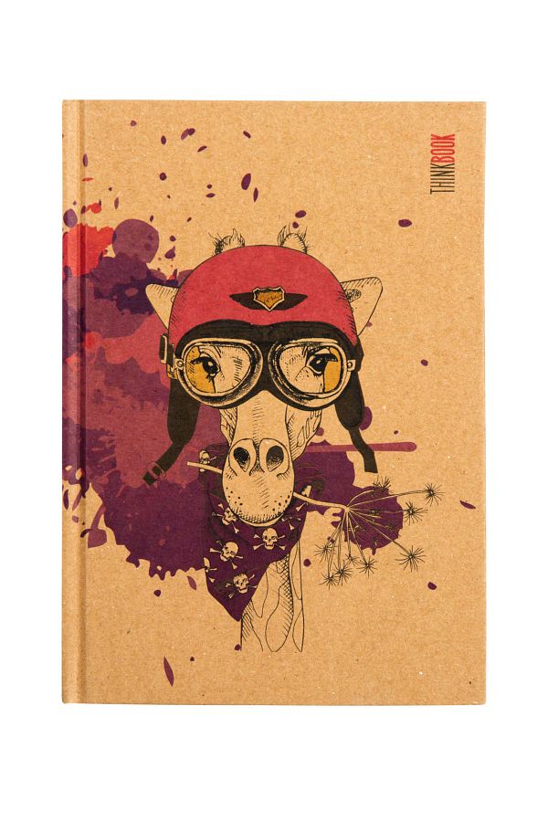 Thinkbook-Тетрадка Genius Giraffe с твърди корици и крафт корици 1