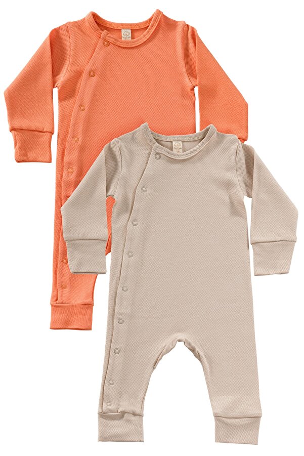 tinylamb Candy Unisex 2 Parça Organik Pamuk Bebek Ve Çoçuk Tulumu 2'li Takım