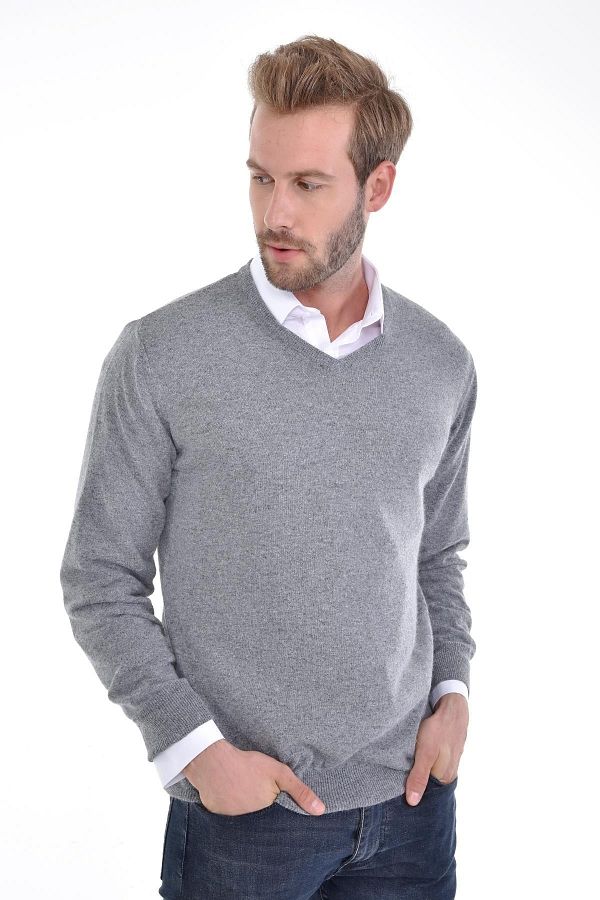 Grey angora sweater hotsell