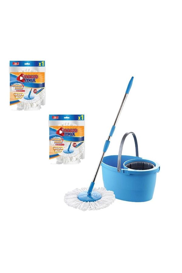 MACROMAX-Macro Max Faster Cleaning Set + 2 Spare Mop 1