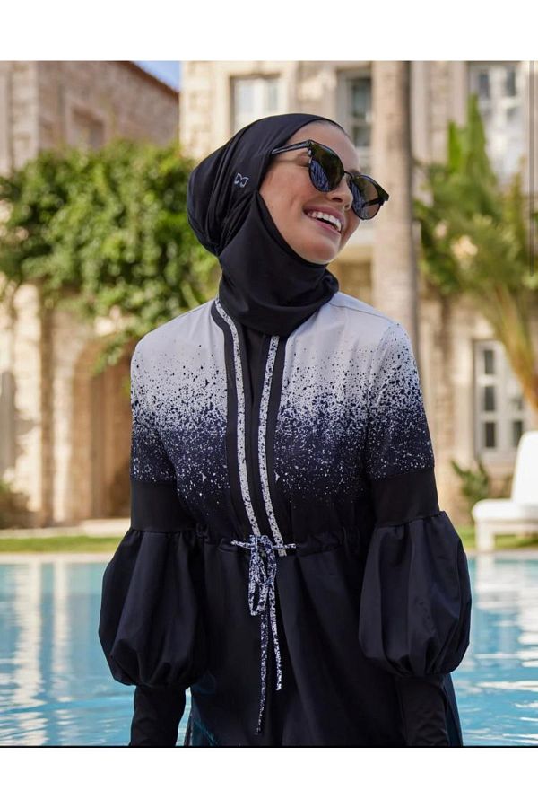 Mayovera Modest Swimwear Black Trendyol