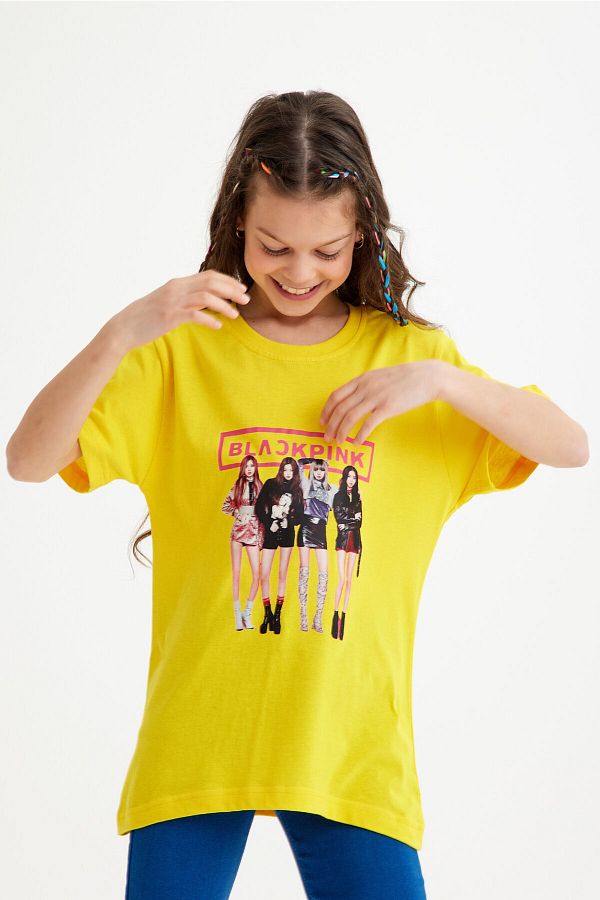C&C OKULCUNUZ-Tricou cu imprimeu Blackpink pentru copii pentru varsta 5-15 ani 1