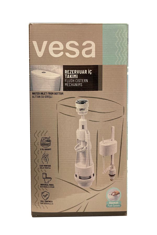 VESA-Single Stage Toilet Cistern Press-on Inner Set 1