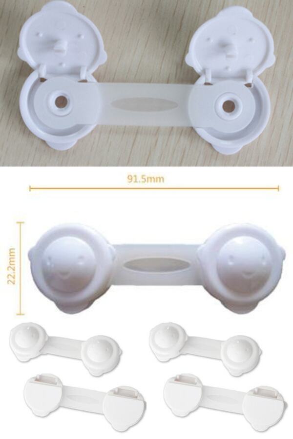 Miningaa 8'li Kolay Montajlı Dolap Kilidi Özel Tasarım Iz Bırakmaz Bantlı Çocuk Bebek Güvenlik Emniyet Seti