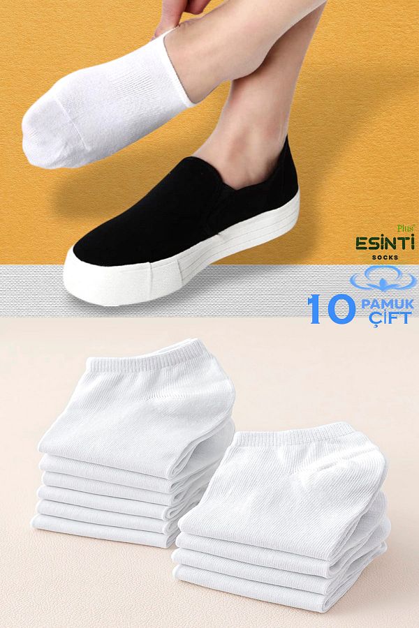Esinti Men s Sports Invisible Socks Male White Black Men s Booties Socks Short Thin Socks 10 Pcs Trendyol