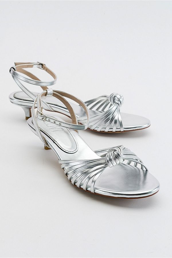 LuviShoes-Vind Lame Metallic Women's Heeled Sandals 1