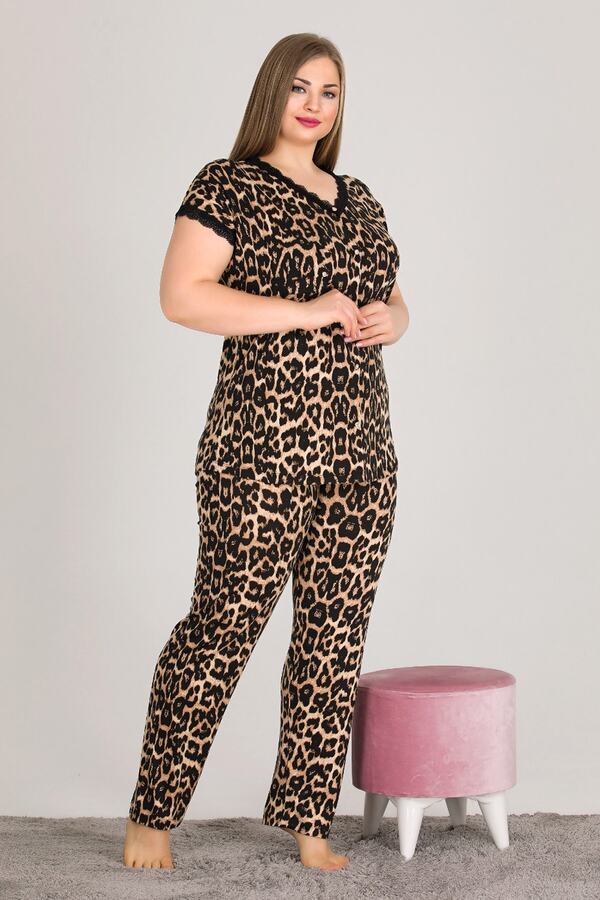 Jenny Daphne-Lady Short Sleeve Plus Size Pajamas Set 10805 1
