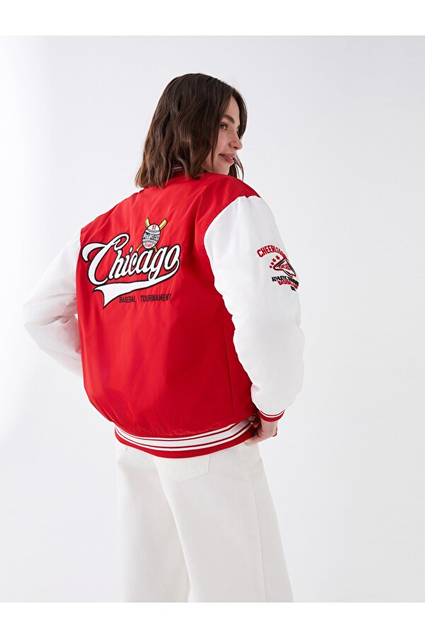 LC Waikiki Bomberjacke für Damen mit College-Kragen und - Main Image