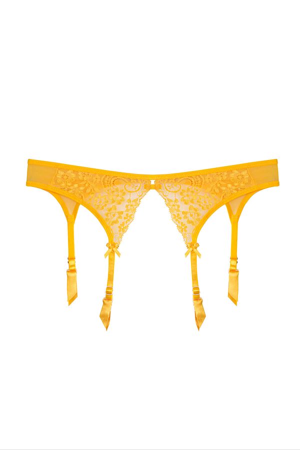 Yellow garter belt top
