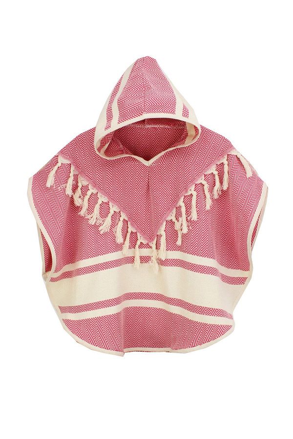 Bedinn-Peshtemal Poncho Fish Back Fuchsia 1