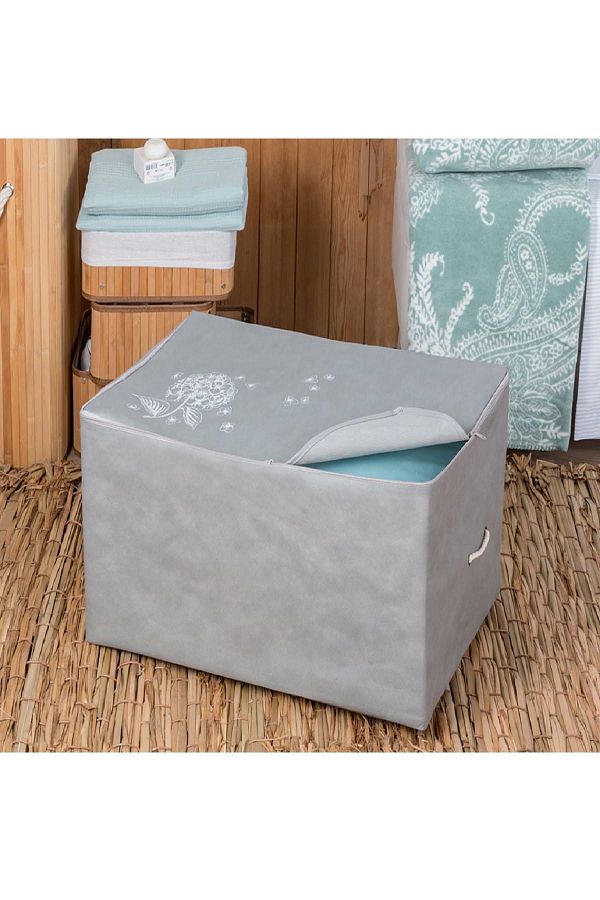 English Home-Hortensia Storage Bag 64x41x35 Cm Light Gray 1