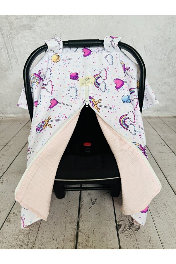 JUNİPERUS Kışlık Pikeli Müslin Puset Örtüsü Fermuarlı