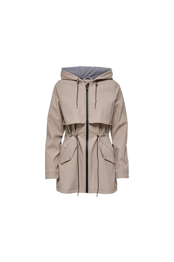 Only Onlrace Short Raincoat Otw Women s Casual Jacket15161241 feather grey Gray Trendyol