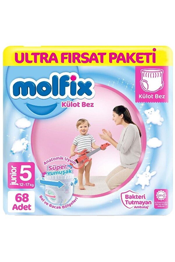 Molfix Külot Bez Ultra Fırsat Paketi 5 Beden 12-17 Kg 68 Adet