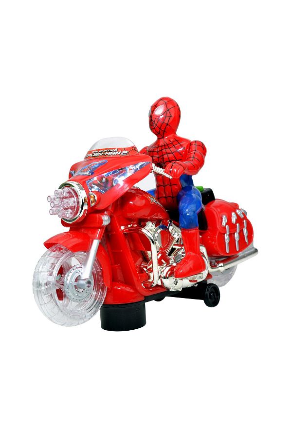 e life Amazing Spiderman Spiderman Motorcycle Crash Spin Toy
