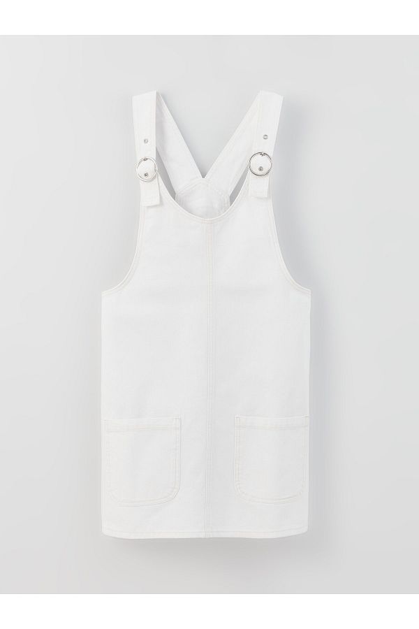 LC Waikiki-Salopet-Kleid aus Jeans für Damen mit U-Ausschnitt und flachen Trägern 1