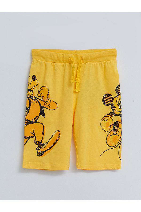LC Waikiki-Jungen-Shorts mit Mickey-Mouse-Aufdruck und elastischer Taille 1