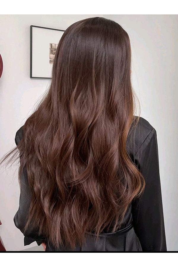 AKOL FE Natural Chestnut Half Moon Snap Hairpiece Hair Heat Resistant Hair Extensions Trendyol