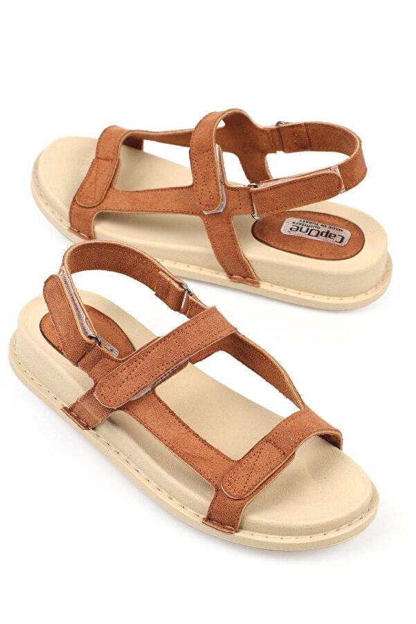 Capone Outfitters Capone Flat Heeled Tan Women's Sandals- Trendyol