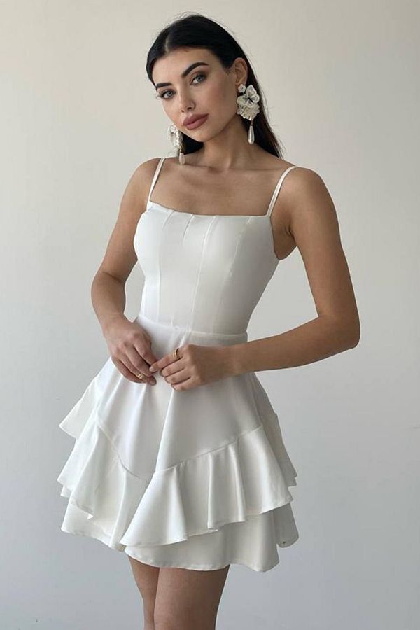 White graduation dresses 2019 cheap