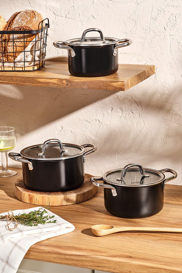 Emsan-Master Class 6 Piece Midi Cookware Set Black 1