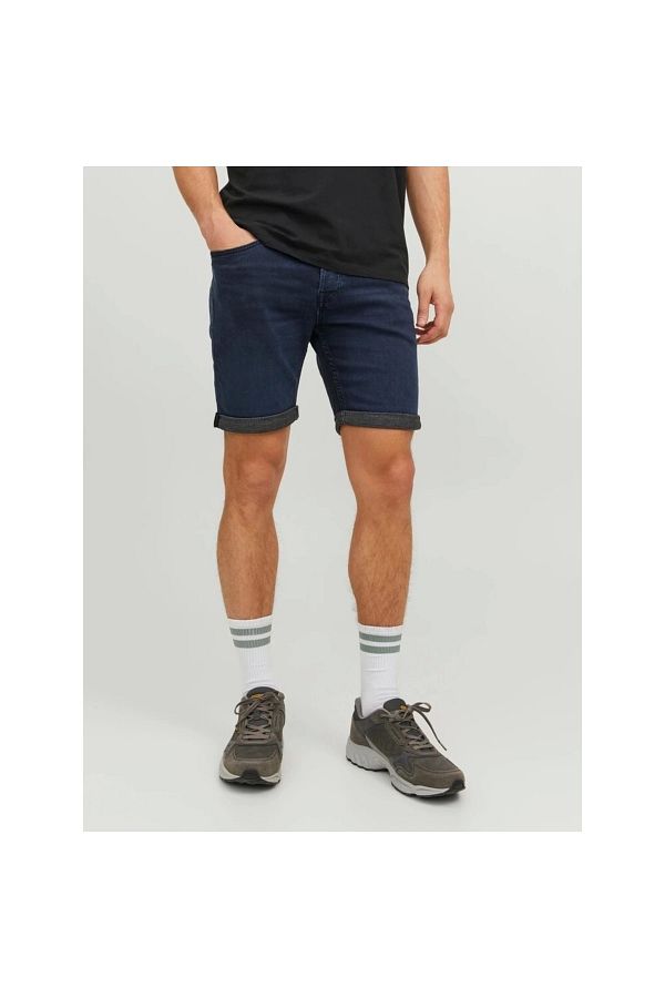 Jack Jones Indigo Knit Comfort Denim Shorts Trendyol